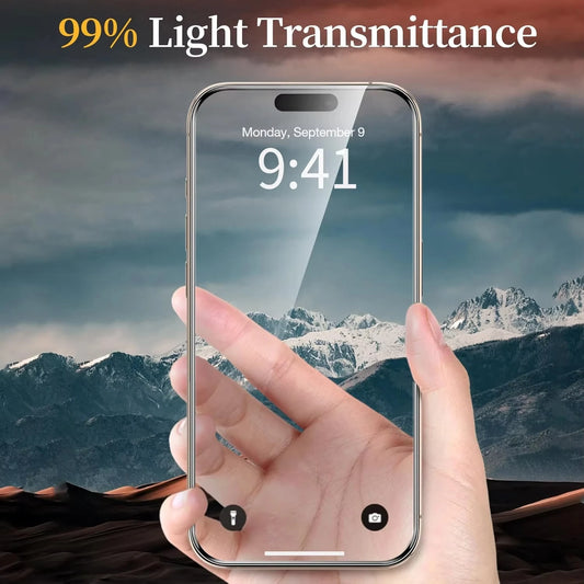1-5PCS Screen Protector For iPhone 16 17 Pro Max Air 13 11 15 14 Plus 16E 12 Mini XR Xs X 7 8 17promax Protective Tempered Glass