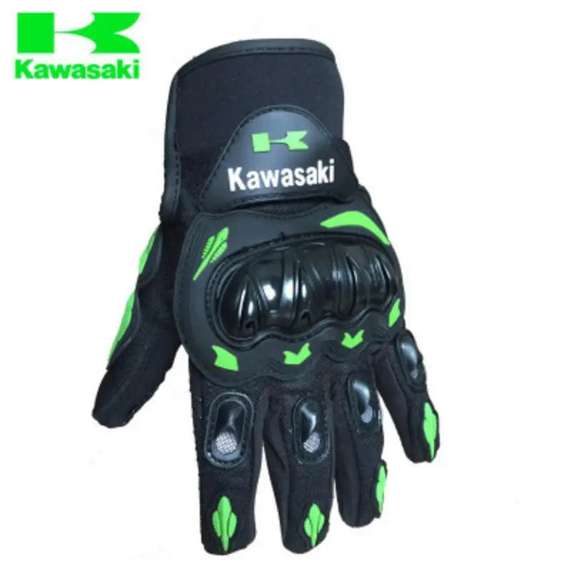 New Kawasaki Summer Motorcycle Gloves Breathable Full Finger Outdoor Sports Protection bicycle Racing Riding Gloves