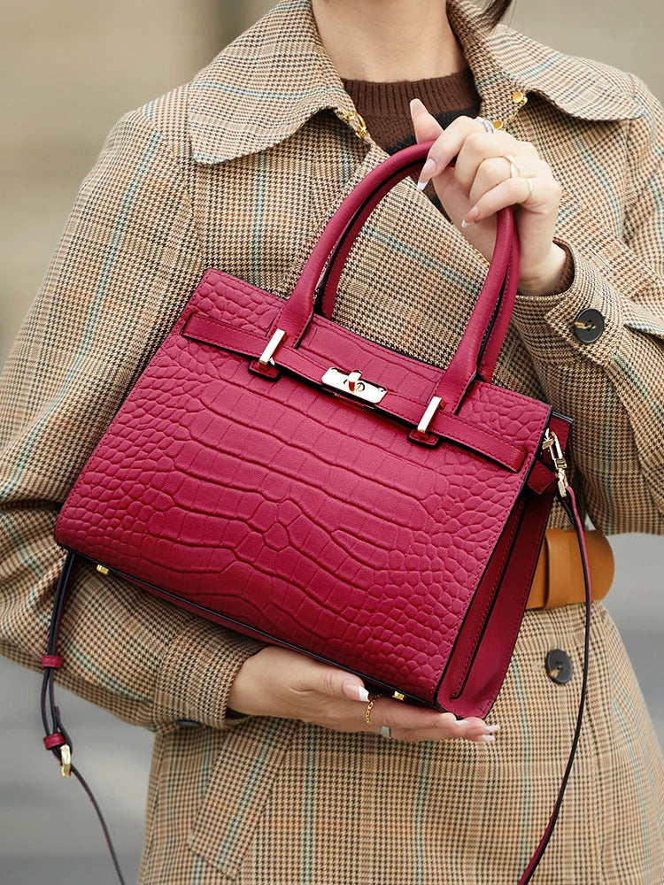 Hot ZOOLER Fashion Woman Bag Full Genuine Leather Shoulder Bags for Businesswomen Real Cow Handbags Purses Bolsa Feminina #wg383