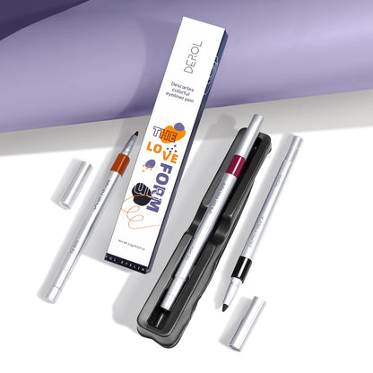 DEROL 6 Color Option Matte Eyeliner Gel Pencil Easy to Wear Colorful Red Blue Eye Liner Pen Cream Makeup Cosmetics