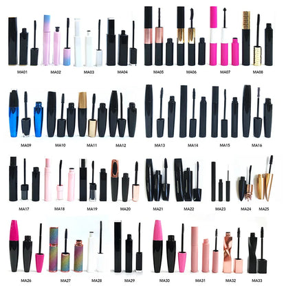 Double Head  Liquid Bulk Cosmetics Natural Eyelashes Own Brand Brown 3d Fiber Volume Waterproof 2in1 Riempimento Mascara