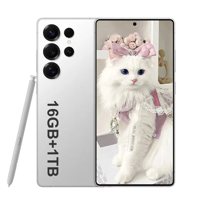 Smartphone S25+ Ultra – 3 Caméras, 16Go RAM + 1To, écran 7.3" 2K, Android 15, Double SIM