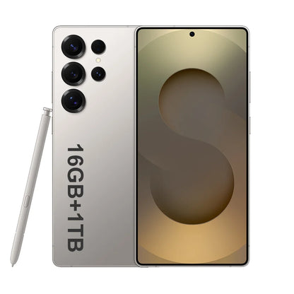 Smartphone S25+ Ultra – 3 Caméras, 16Go RAM + 1To, écran 7.3" 2K, Android 15, Double SIM