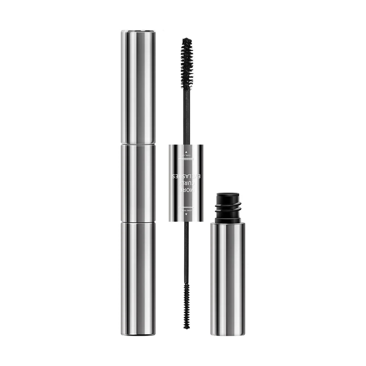 Double Head  Liquid Bulk Cosmetics Natural Eyelashes Own Brand Brown 3d Fiber Volume Waterproof 2in1 Riempimento Mascara