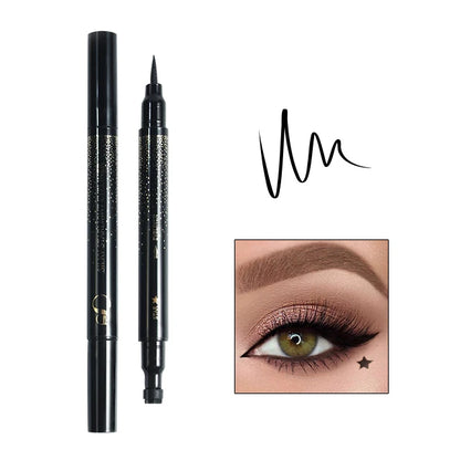 Multi-shape Tattoo Seal Eye Liner Pencil Eyes Makeup Set Sexy Black Eyelid Cosmetics Waterproof Liquid Winged Stamp Eyeliner