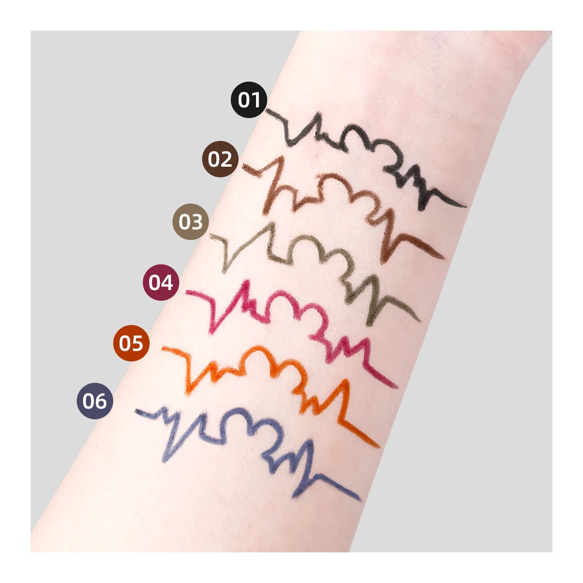 DEROL 6 Color Option Matte Eyeliner Gel Pencil Easy to Wear Colorful Red Blue Eye Liner Pen Cream Makeup Cosmetics