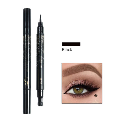 Multi-shape Tattoo Seal Eye Liner Pencil Eyes Makeup Set Sexy Black Eyelid Cosmetics Waterproof Liquid Winged Stamp Eyeliner