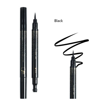 Multi-shape Tattoo Seal Eye Liner Pencil Eyes Makeup Set Sexy Black Eyelid Cosmetics Waterproof Liquid Winged Stamp Eyeliner