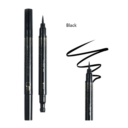 Multi-shape Tattoo Seal Eye Liner Pencil Eyes Makeup Set Sexy Black Eyelid Cosmetics Waterproof Liquid Winged Stamp Eyeliner
