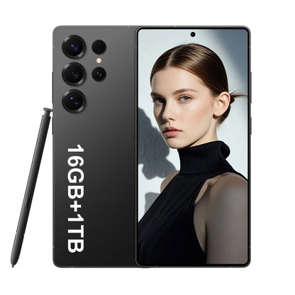 Smartphone S25+ Ultra – 3 Caméras, 16Go RAM + 1To, écran 7.3" 2K, Android 15, Double SIM