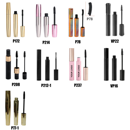 Double Head  Liquid Bulk Cosmetics Natural Eyelashes Own Brand Brown 3d Fiber Volume Waterproof 2in1 Riempimento Mascara