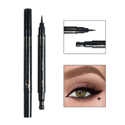 Multi-shape Tattoo Seal Eye Liner Pencil Eyes Makeup Set Sexy Black Eyelid Cosmetics Waterproof Liquid Winged Stamp Eyeliner