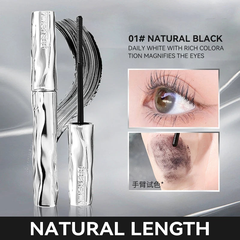 Custom logo MINSHZEE Cosmetics Fast Dry Waterproof, Long Curling, Non Smudging and Durable Lash 4d Silk Fiber Mascara Liquid