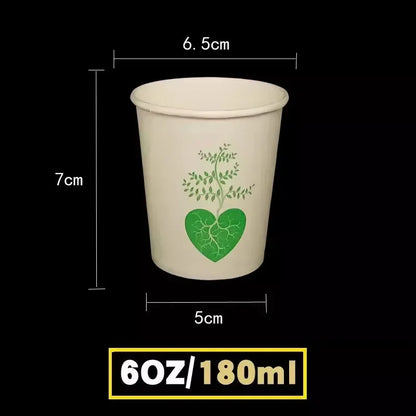 100pcs/pack 6oz 150ml Disposable Paper Cup Office Coffee Cup Paper Cup For Hot Drinking Party Supplies