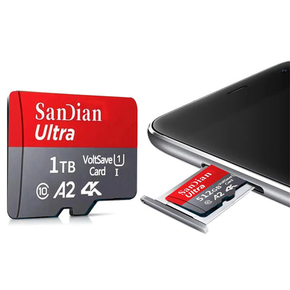 128GB USB Adapter SD Memory Card 256GB High Speed Micro TF Card Class 10 High Capacity for Mobile Phone Laptop PC Camera Mac