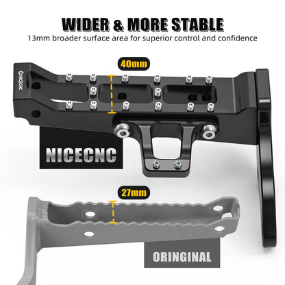 For Banshee 350 NICECNC Extended Wider Foot Pegs ATV For Yamaha Banshee 350 1987-2006 6061-T6 Aluminum 3GG-27411-01-00