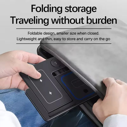 30W LED Fast Wireless Charger Stand  Foldable3 in 1 Charging Station For iPhone17- 11 Apple Watch 9 8 7 6 Airpods Pro