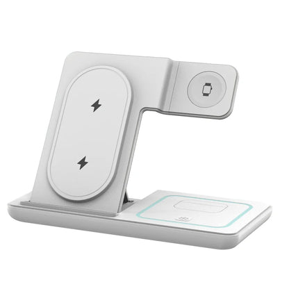 3 in 1 Wireless Charger Desk Stand For Samsung S24 S23 Galaxy Watch 2-8 Active 1 2 Buds Pro  Earphones LED Fast Charging Station