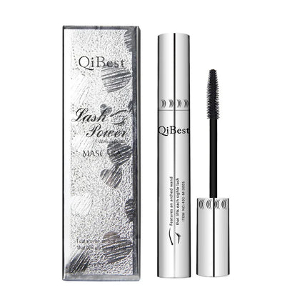 Qibest Silver Tube Mascara Waterproof Long & Curling Black Eyelashes Easy Removal No Dizziness Everlastingly Lasting