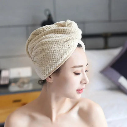 Quick Drying Microfiber Shower Cap Magic Hair Fast Drying Dryer Towel Bath Hat Dry Hair Cap Quick Drying Soft Turban Dry bonnet
