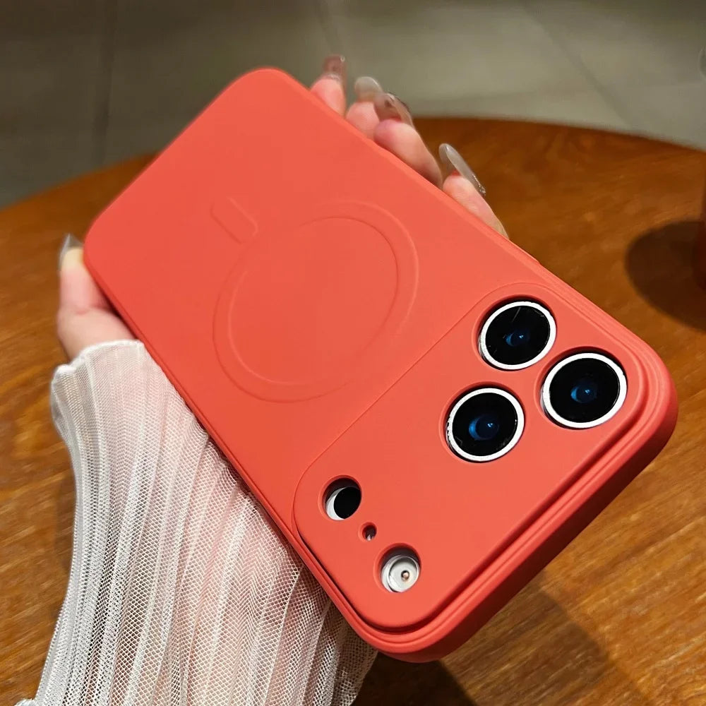 Original Liquid Silicone For Magsafe Phone Case For iPhone 17 Air 16 15 14 13 Mini 12 11 Pro Max 17Pro X XS XR Magnetic Funda