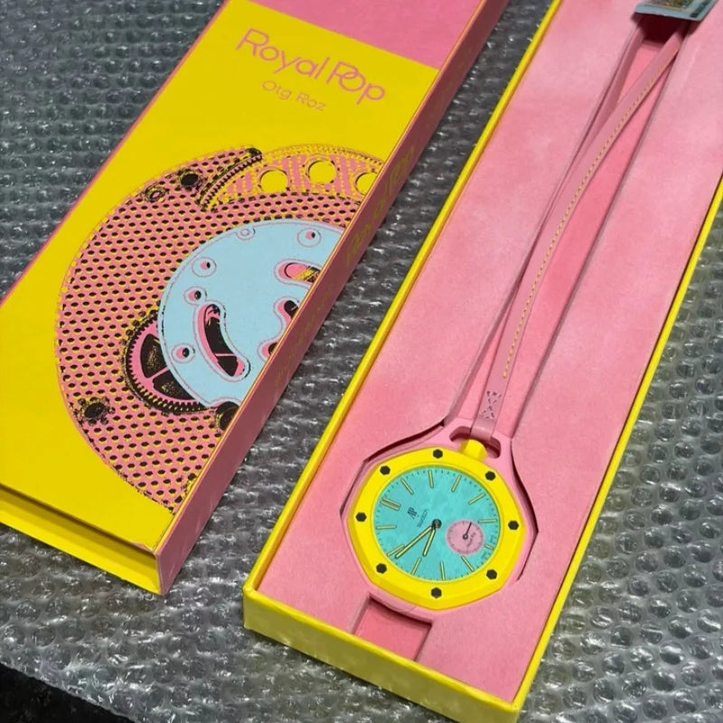 New AP SWATCH Joint Watch Quartz Strap AP Swatch Logo 1:1 Replica Royal Oak Pocket Watch Couple Watch Exquisite Birthday Gift
