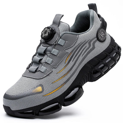 Men's Safety Shoes Protection And Elastic Safety Boots Fashionable Casual Shoes Breathable Odor Protection Men's Work Shoes