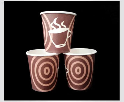 100pcs/pack 6oz 150ml Disposable Paper Cup Office Coffee Cup Paper Cup For Hot Drinking Party Supplies