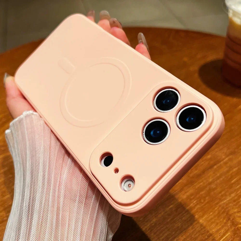 Original Liquid Silicone For Magsafe Phone Case For iPhone 17 Air 16 15 14 13 Mini 12 11 Pro Max 17Pro X XS XR Magnetic Funda
