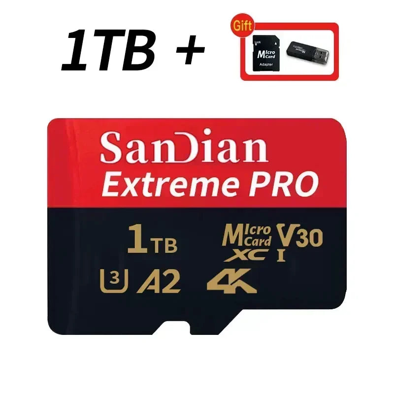 128GB USB Adapter SD Memory Card 256GB High Speed Micro TF Card Class 10 High Capacity for Mobile Phone Laptop PC Camera Mac