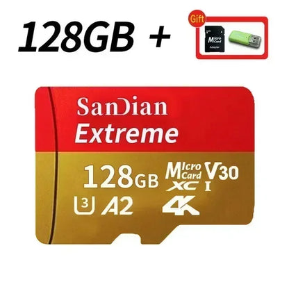 128GB USB Adapter SD Memory Card 256GB High Speed Micro TF Card Class 10 High Capacity for Mobile Phone Laptop PC Camera Mac