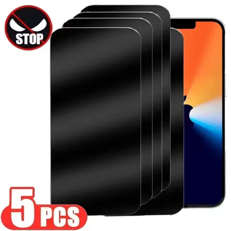 1-5PCS Anti-Spy Glass for iPhone 15 14 13 12 11 17 Pro Max Mini X XS XR 7 8 6 Plus Privacy Screen Protector For iPhone 17 Air 16