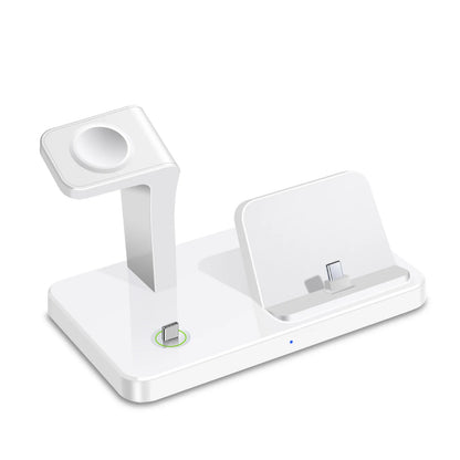 3 in 1 Type C Fast Charging Station Wireless Charger Stand For Galaxy Watch 6 5 Pro for Samsung S23 Ultra S22 S21 Xiaomi Huawei