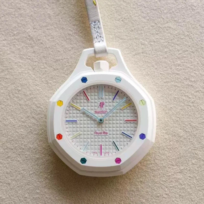 New AP SWATCH Joint Watch Quartz Strap AP Swatch Logo 1:1 Replica Royal Oak Pocket Watch Couple Watch Exquisite Birthday Gift