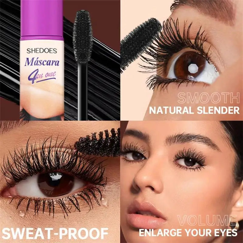 5D Waterproof Mascara Eyelashes Lengthening Long Lasting Silky Lash Black Eyelashes Extension Make Up Beauty Eye Korean Cosmetic