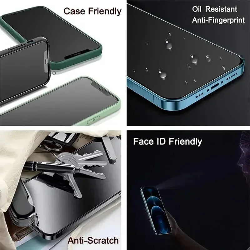 1-5PCS Anti-Spy Glass for iPhone 15 14 13 12 11 17 Pro Max Mini X XS XR 7 8 6 Plus Privacy Screen Protector For iPhone 17 Air 16