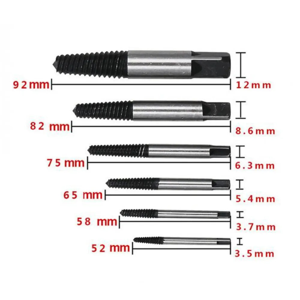 5/6Pcs Screw Extractor Center Drill Bits Guide Set Broken Damaged Bolt Remover Removal Speed Cord Breaker Puller Easy Set