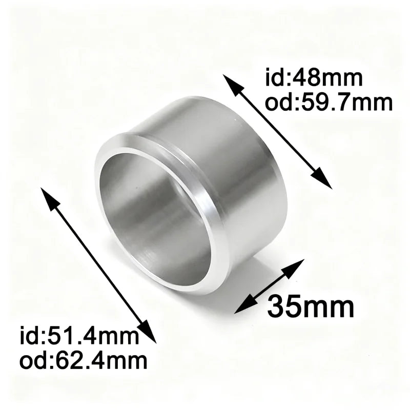Convertisseur Adaptateur Échappement Moto 60mm → 51mm en Alliage d'Aluminium