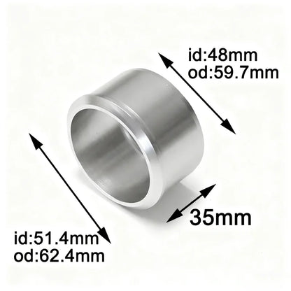 Convertisseur Adaptateur Échappement Moto 60mm → 51mm en Alliage d'Aluminium