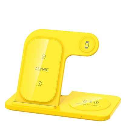 Desk Fast Wireless Charger Stand Pad Foldable Fast Charging Station Dock for iPhone 16 15 14 13 12 Pro Max Apple Watch Airpods