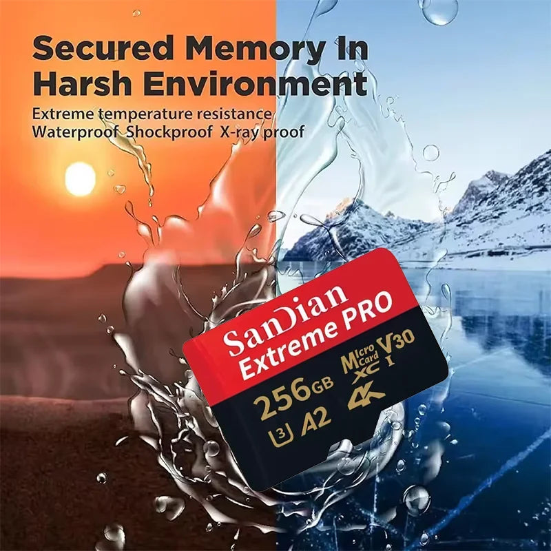 128GB USB Adapter SD Memory Card 256GB High Speed Micro TF Card Class 10 High Capacity for Mobile Phone Laptop PC Camera Mac