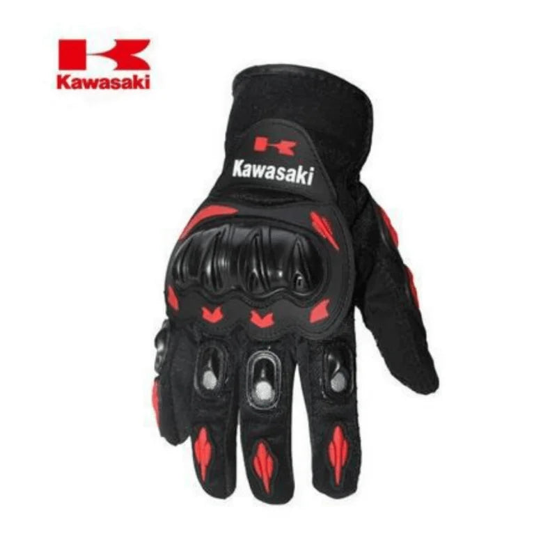 New Kawasaki Summer Motorcycle Gloves Breathable Full Finger Outdoor Sports Protection bicycle Racing Riding Gloves
