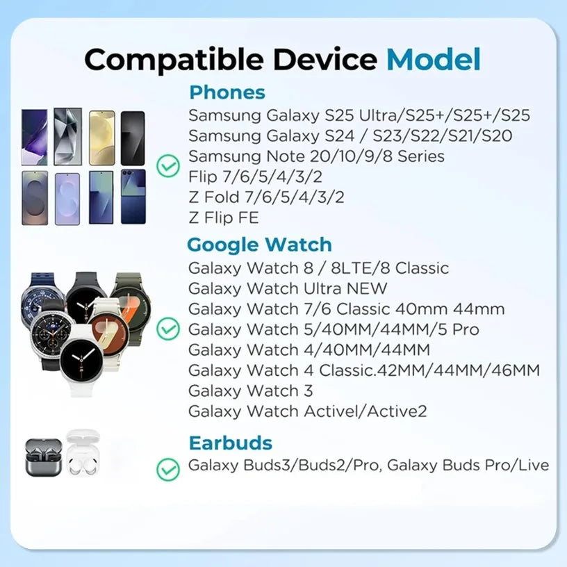 3 in 1 Type C Fast Charging Station Wireless Charger Stand For Galaxy Watch 6 5 Pro for Samsung S23 Ultra S22 S21 Xiaomi Huawei