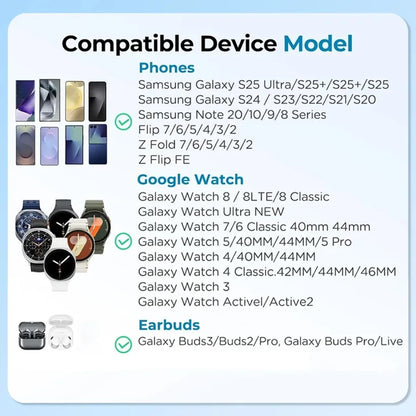 3 in 1 Type C Fast Charging Station Wireless Charger Stand For Galaxy Watch 6 5 Pro for Samsung S23 Ultra S22 S21 Xiaomi Huawei