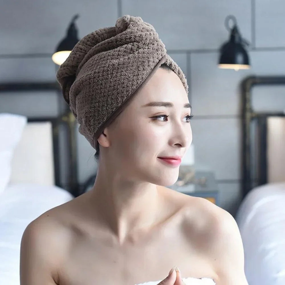 Quick Drying Microfiber Shower Cap Magic Hair Fast Drying Dryer Towel Bath Hat Dry Hair Cap Quick Drying Soft Turban Dry bonnet