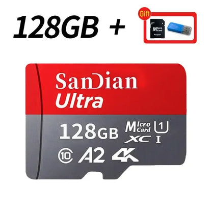 128GB USB Adapter SD Memory Card 256GB High Speed Micro TF Card Class 10 High Capacity for Mobile Phone Laptop PC Camera Mac
