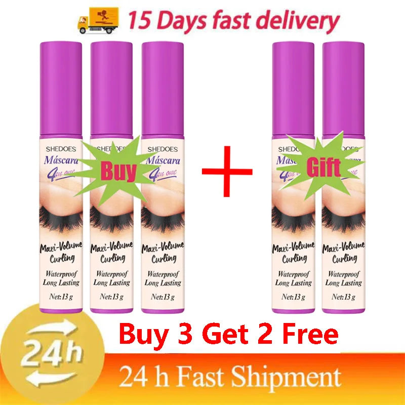5D Waterproof Mascara Eyelashes Lengthening Long Lasting Silky Lash Black Eyelashes Extension Make Up Beauty Eye Korean Cosmetic