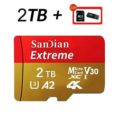 128GB USB Adapter SD Memory Card 256GB High Speed Micro TF Card Class 10 High Capacity for Mobile Phone Laptop PC Camera Mac