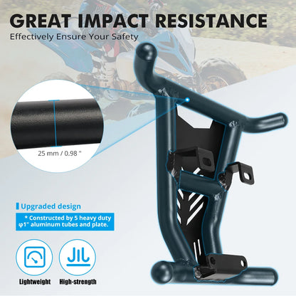 For Raptor 700 Front Bumper Grab Bar Protector For Yamaha Raptor 700R 700 2016-2023 2020 2019 2018 2017 Aluminum ATV Accessories
