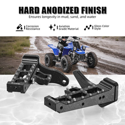 For Banshee 350 NICECNC Extended Wider Foot Pegs ATV For Yamaha Banshee 350 1987-2006 6061-T6 Aluminum 3GG-27411-01-00